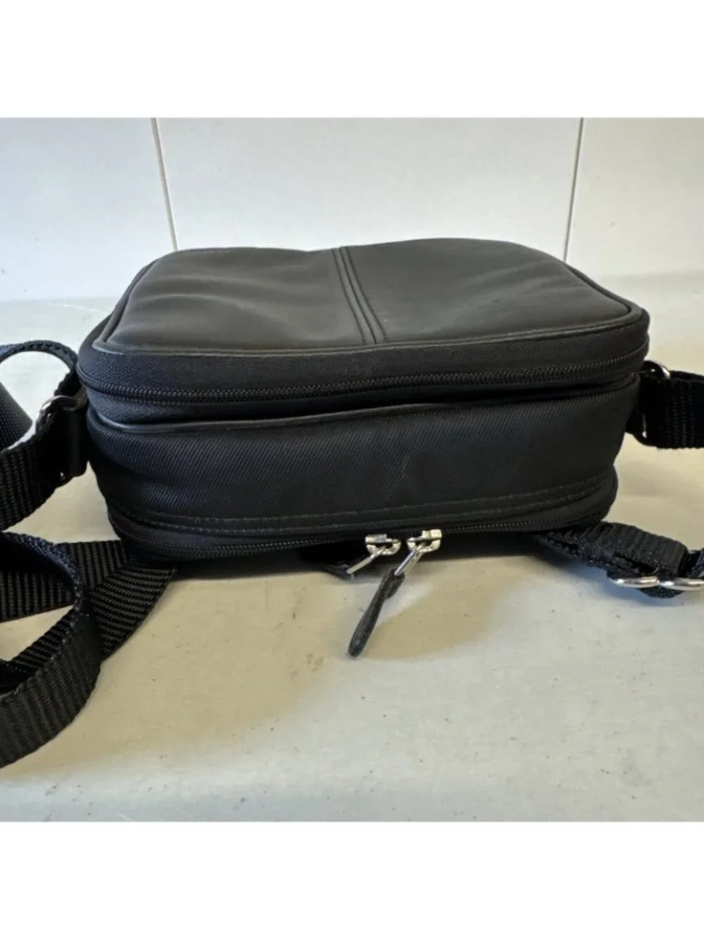 Vintage Coach Camera Black Leather‎ Shoulder Crossbody Bag
